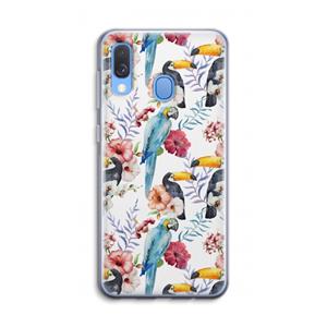 CaseCompany Bloemen tukan: Samsung Galaxy A40 Transparant Hoesje