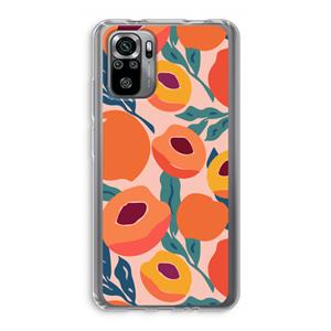 CaseCompany Perzik: Xiaomi Redmi Note 10S Transparant Hoesje