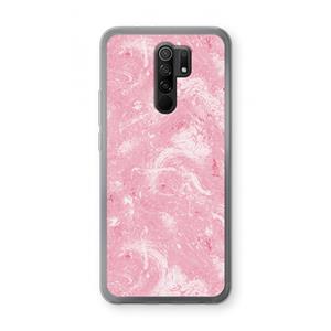 CaseCompany Abstract Painting Pink: Xiaomi Redmi 9 Transparant Hoesje