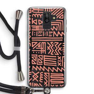 CaseCompany Marrakech Pink: Samsung Galaxy J8 (2018) Transparant Hoesje met koord