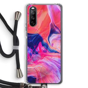 CaseCompany Earth And Ocean: Sony Sony Xperia 10 III Transparant Hoesje met koord