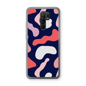 CaseCompany Memphis Shapes Pink: Xiaomi Redmi 9 Transparant Hoesje