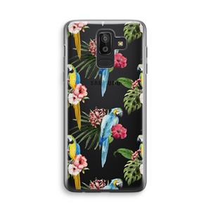 CaseCompany Kleurrijke papegaaien: Samsung Galaxy J8 (2018) Transparant Hoesje