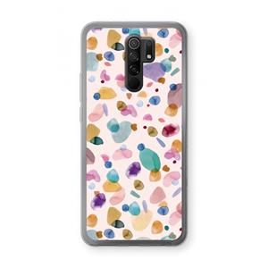CaseCompany Terrazzo Memphis Pink: Xiaomi Redmi 9 Transparant Hoesje