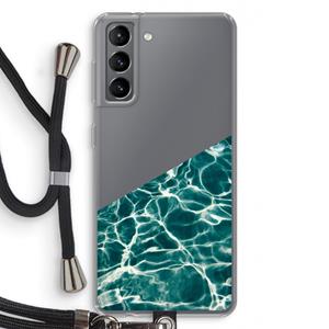 CaseCompany Weerkaatsing water: Samsung Galaxy S21 Transparant Hoesje met koord