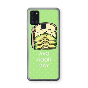 CaseCompany Avo Good Day: Samsung Galaxy A21s Transparant Hoesje