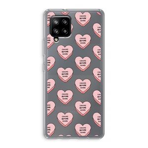 CaseCompany Chicks before dicks: Samsung Galaxy A42 5G Transparant Hoesje