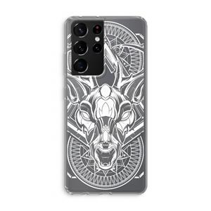 CaseCompany Oh Deer: Samsung Galaxy S21 Ultra Transparant Hoesje