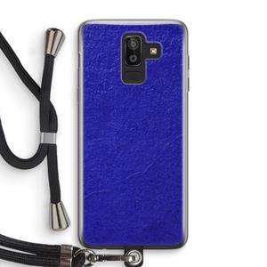 CaseCompany Majorelle Blue: Samsung Galaxy J8 (2018) Transparant Hoesje met koord