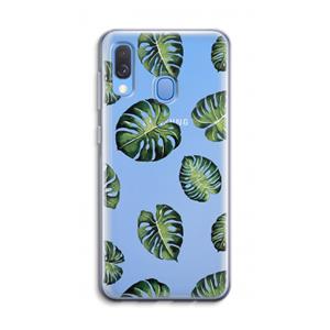 CaseCompany Tropische bladeren: Samsung Galaxy A40 Transparant Hoesje