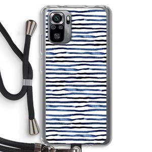 CaseCompany Verrassende lijnen: Xiaomi Redmi Note 10S Transparant Hoesje met koord