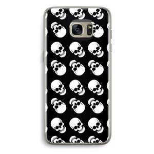 CaseCompany Musketon Skulls: Samsung Galaxy S7 Edge Transparant Hoesje