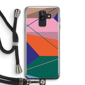 CaseCompany Gestalte 1: Samsung Galaxy J8 (2018) Transparant Hoesje met koord