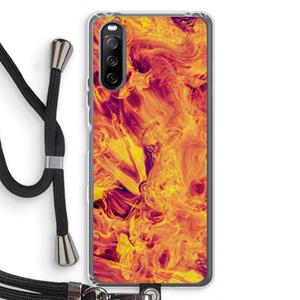 CaseCompany Eternal Fire: Sony Sony Xperia 10 III Transparant Hoesje met koord