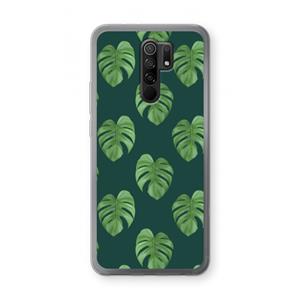 CaseCompany Monstera leaves: Xiaomi Redmi 9 Transparant Hoesje