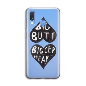 CaseCompany Big butt bigger heart: Samsung Galaxy A40 Transparant Hoesje
