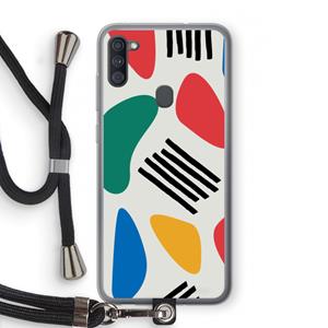 CaseCompany Illustratieve pop 1: Samsung Galaxy A11 Transparant Hoesje met koord
