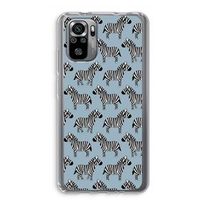 CaseCompany Zebra: Xiaomi Redmi Note 10S Transparant Hoesje