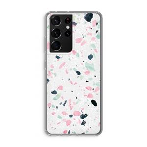 CaseCompany Terrazzo N°3: Samsung Galaxy S21 Ultra Transparant Hoesje