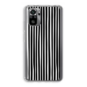 CaseCompany Stripes: Xiaomi Redmi Note 10S Transparant Hoesje