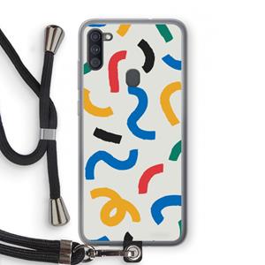 CaseCompany Illustratieve pop 2: Samsung Galaxy A11 Transparant Hoesje met koord