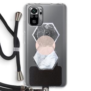 CaseCompany Creatieve toets: Xiaomi Redmi Note 10S Transparant Hoesje met koord