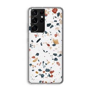 CaseCompany Terrazzo N°4: Samsung Galaxy S21 Ultra Transparant Hoesje