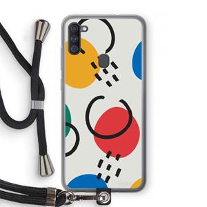 CaseCompany Illustratieve pop 3: Samsung Galaxy A11 Transparant Hoesje met koord