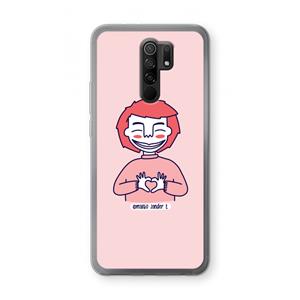 CaseCompany Hartje: Xiaomi Redmi 9 Transparant Hoesje