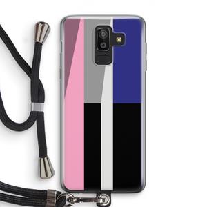 CaseCompany Gestalte 4: Samsung Galaxy J8 (2018) Transparant Hoesje met koord