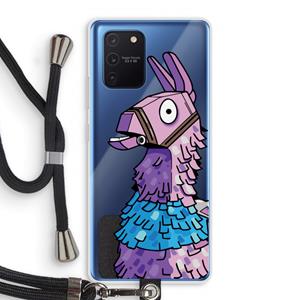 CaseCompany Lama: Samsung Galaxy Note 10 Lite Transparant Hoesje met koord