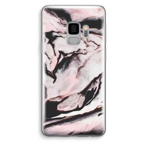 CaseCompany Roze stroom: Samsung Galaxy S9 Transparant Hoesje
