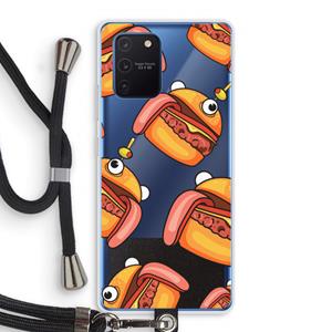 CaseCompany Hamburger: Samsung Galaxy Note 10 Lite Transparant Hoesje met koord