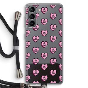 CaseCompany GIRL POWER: Samsung Galaxy S21 Transparant Hoesje met koord