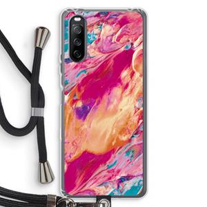 CaseCompany Pastel Echoes: Sony Sony Xperia 10 III Transparant Hoesje met koord