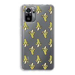 CaseCompany Bananas: Xiaomi Redmi Note 10S Transparant Hoesje