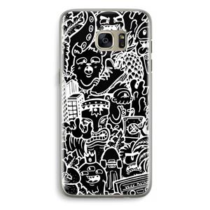 CaseCompany Vexx Black Mixtape: Samsung Galaxy S7 Edge Transparant Hoesje