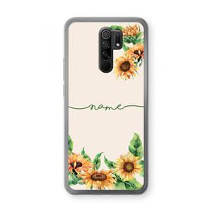 CaseCompany Zonnebloemen: Xiaomi Redmi 9 Transparant Hoesje