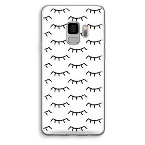 CaseCompany Wimpers: Samsung Galaxy S9 Transparant Hoesje