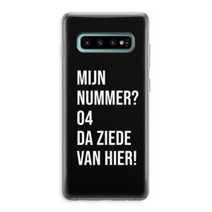 CaseCompany Da ziede van hier - Zwart: Samsung Galaxy S10 Plus Transparant Hoesje