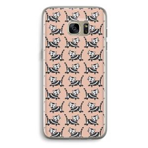 CaseCompany Zwarte poes: Samsung Galaxy S7 Edge Transparant Hoesje