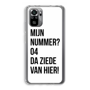 CaseCompany Da ziede van hier: Xiaomi Redmi Note 10S Transparant Hoesje