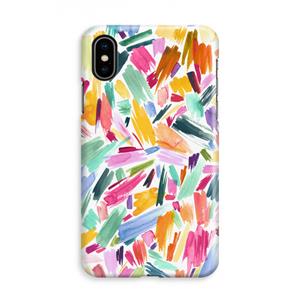 CaseCompany Watercolor Brushstrokes: iPhone Xs Volledig Geprint Hoesje