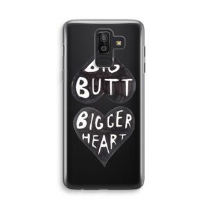 CaseCompany Big butt bigger heart: Samsung Galaxy J8 (2018) Transparant Hoesje