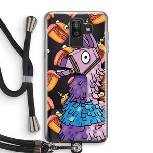 CaseCompany Loot Burger: Samsung Galaxy J8 (2018) Transparant Hoesje met koord