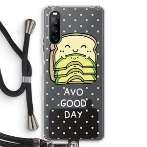 CaseCompany Avo Good Day: Sony Sony Xperia 10 III Transparant Hoesje met koord