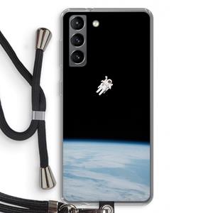 CaseCompany Alone in Space: Samsung Galaxy S21 Transparant Hoesje met koord