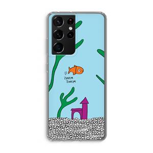 CaseCompany Aquarium: Samsung Galaxy S21 Ultra Transparant Hoesje