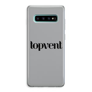 CaseCompany Topvent Grijs Zwart: Samsung Galaxy S10 Plus Transparant Hoesje