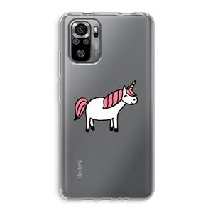 CaseCompany Eenhoorn: Xiaomi Redmi Note 10S Transparant Hoesje